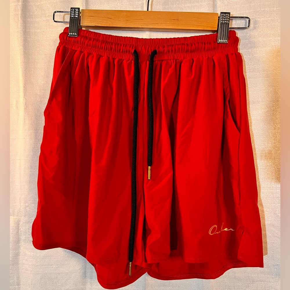 Ouber fitness shorts red size small